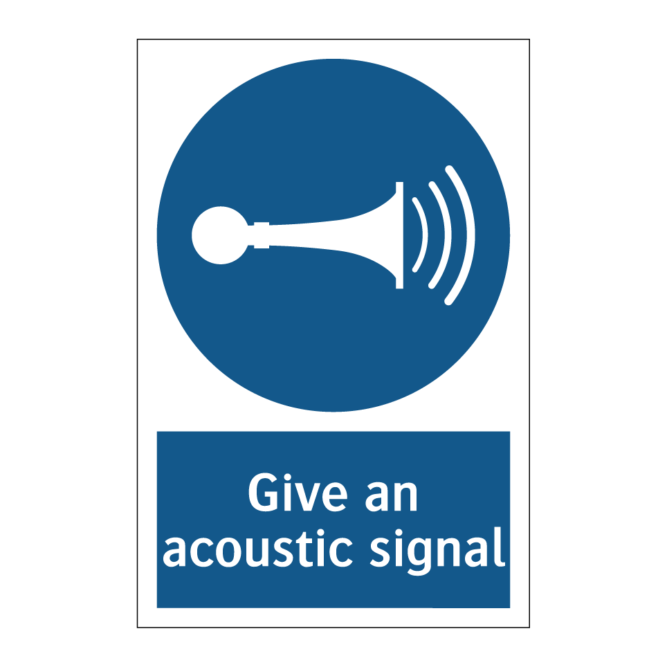 Give an acoustic signal