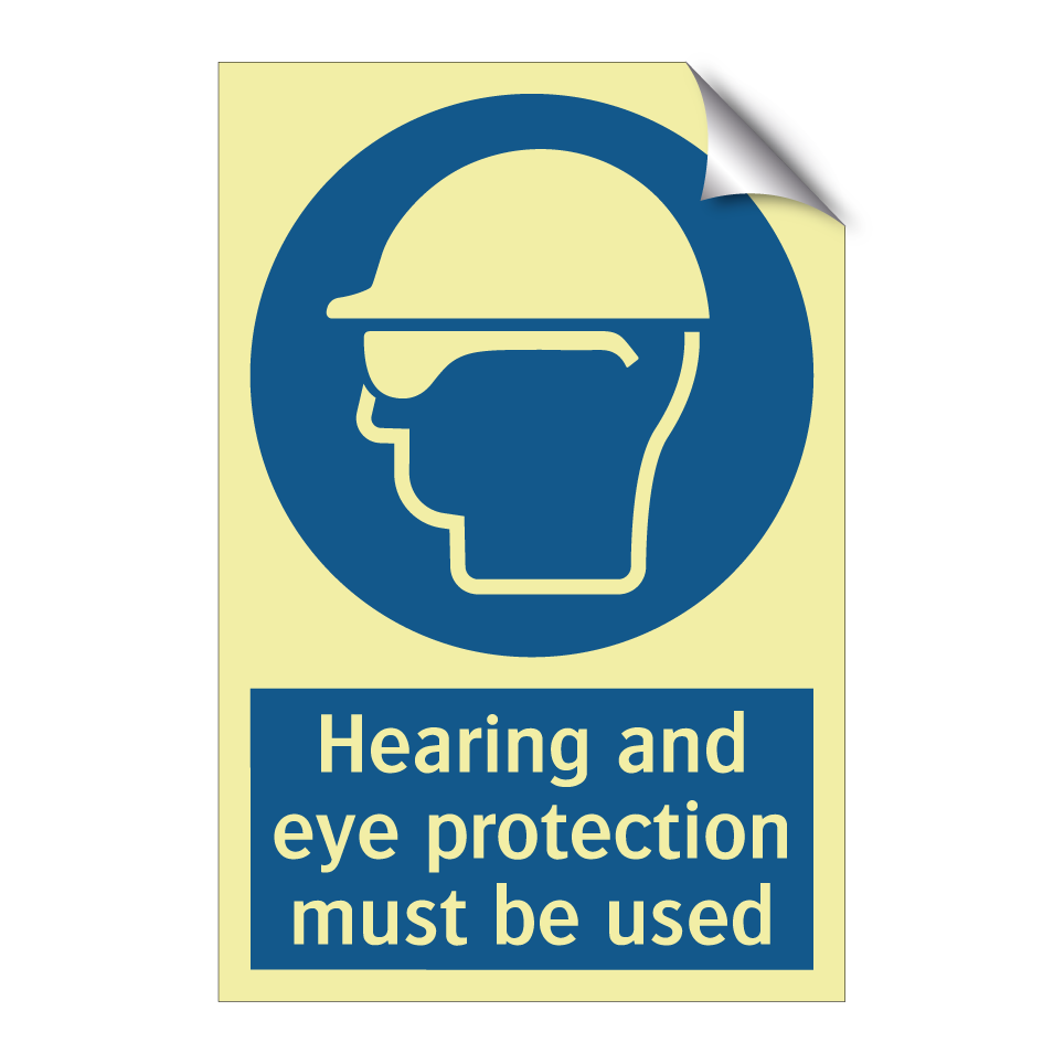 Hearing and eye protection must be used