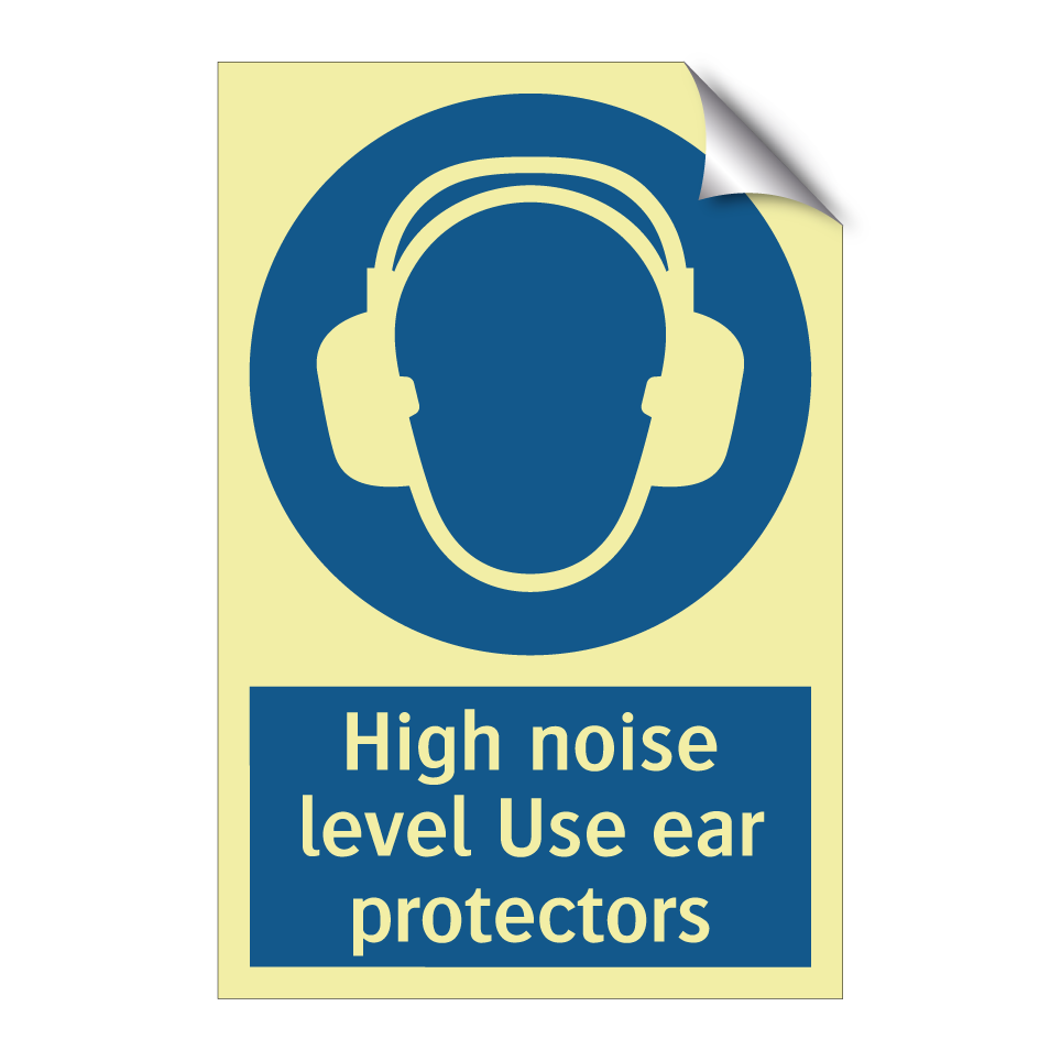 High noise level Use ear protectors