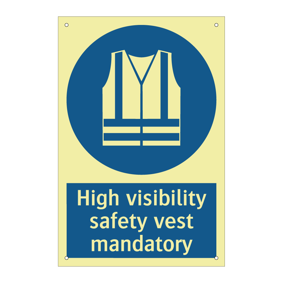 High visibility safety vest mandatory