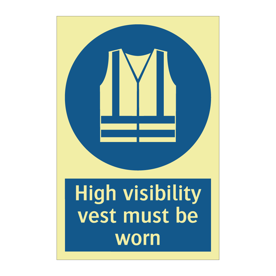 High visibility vest must be worn