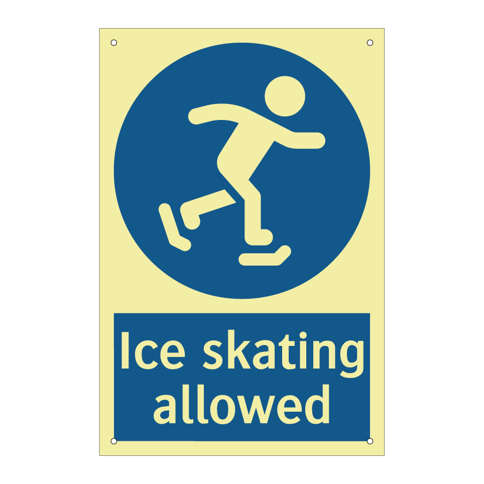 Ice skating allowed
