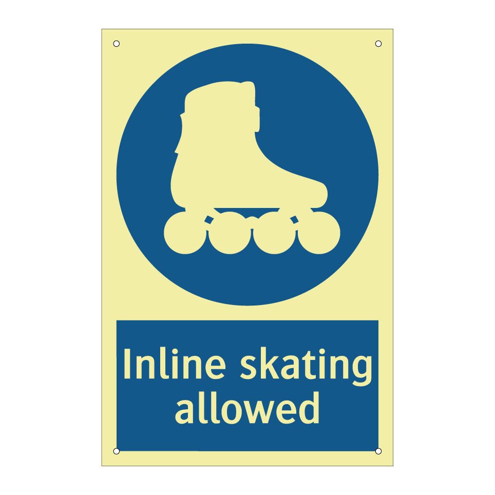 Inline skating allowed