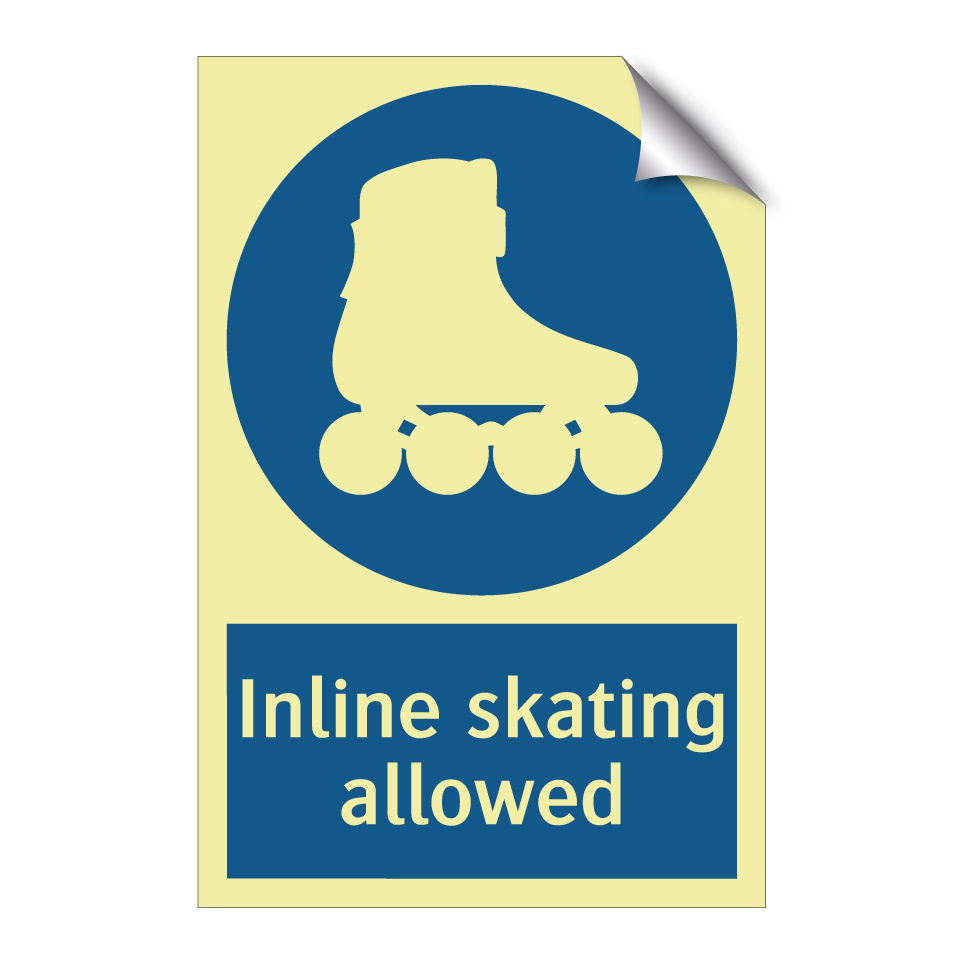 Inline skating allowed