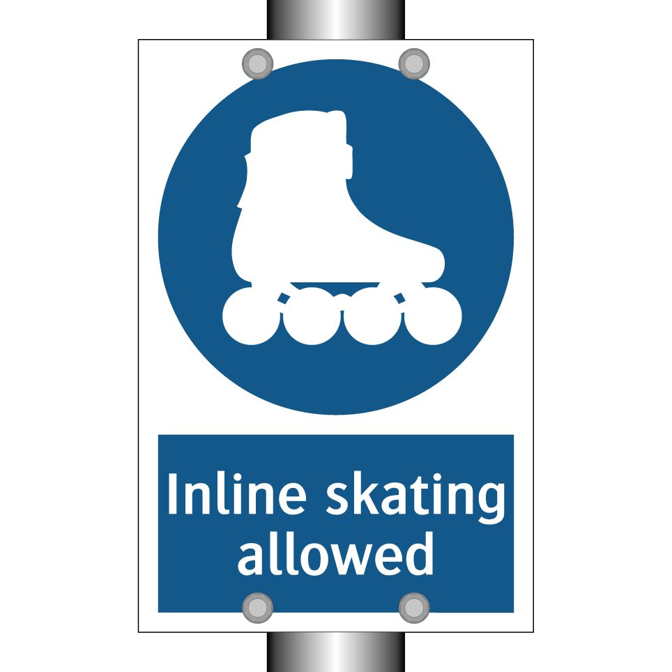 Inline skating allowed