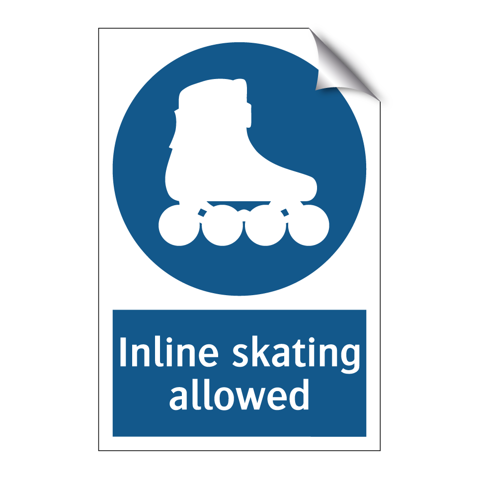Inline skating allowed