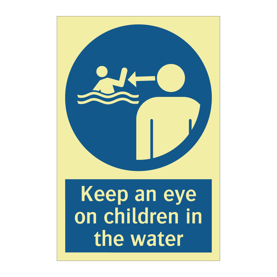 Keep an eye on children in the water