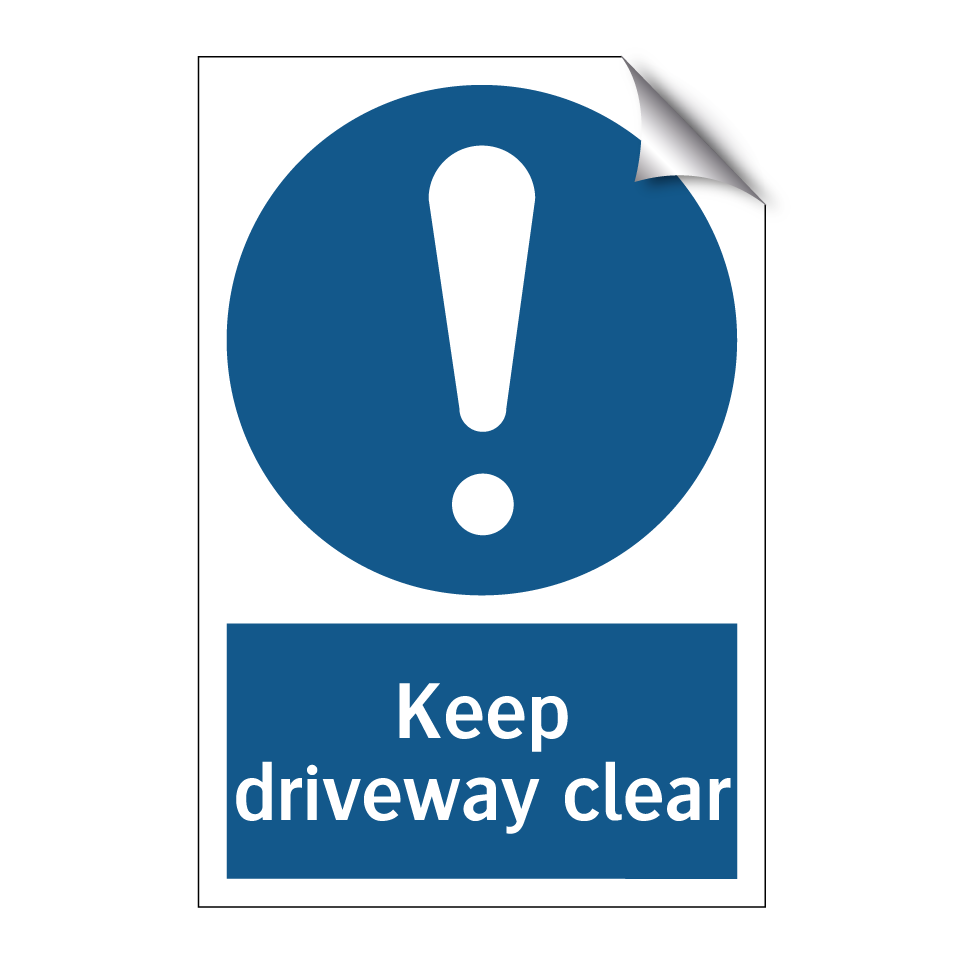 Keep driveway clear