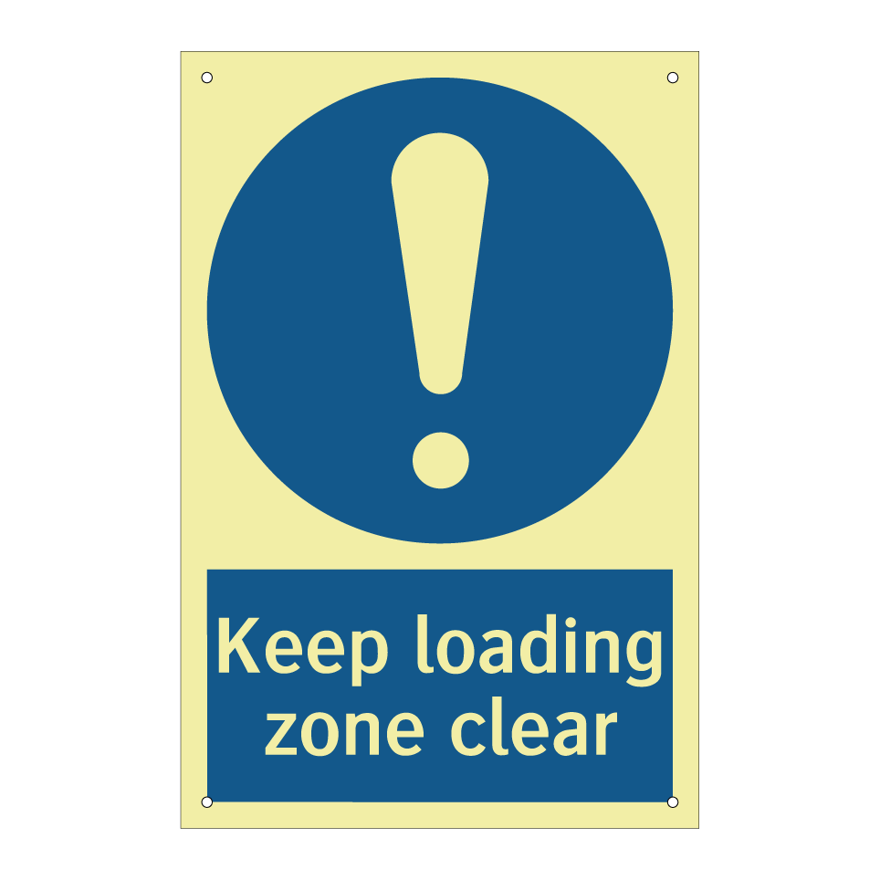 Keep loading zone clear