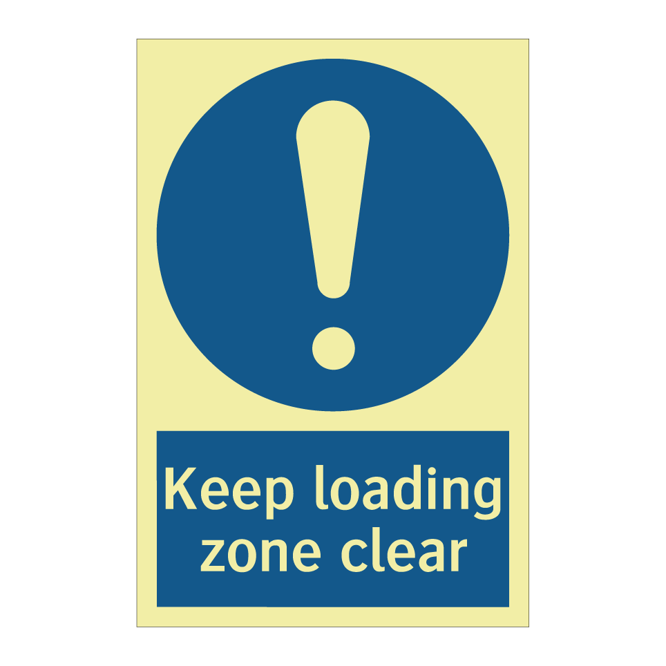 Keep loading zone clear
