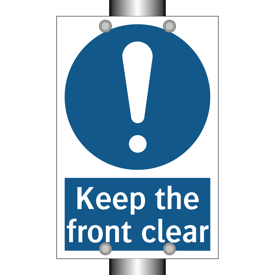 Keep the front clear