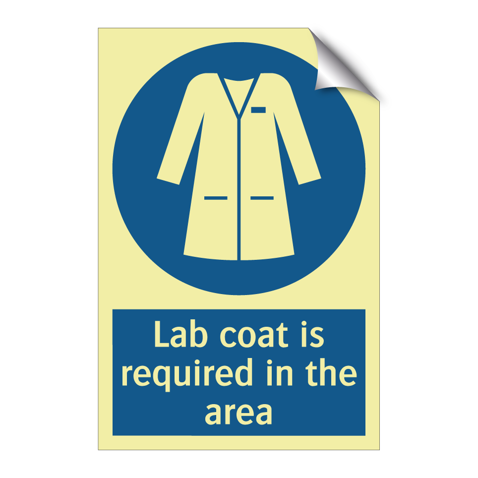 Lab coat is required in the area