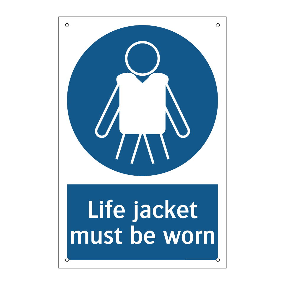 Life jacket must be worn