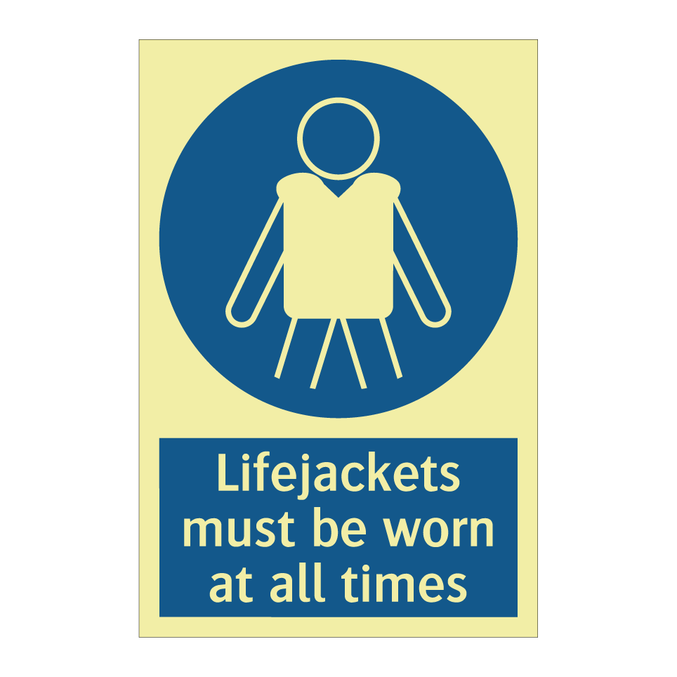 Lifejackets must be worn at all times