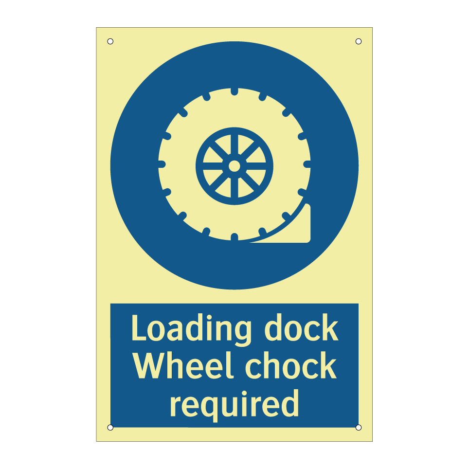 Loading dock Wheel chock required