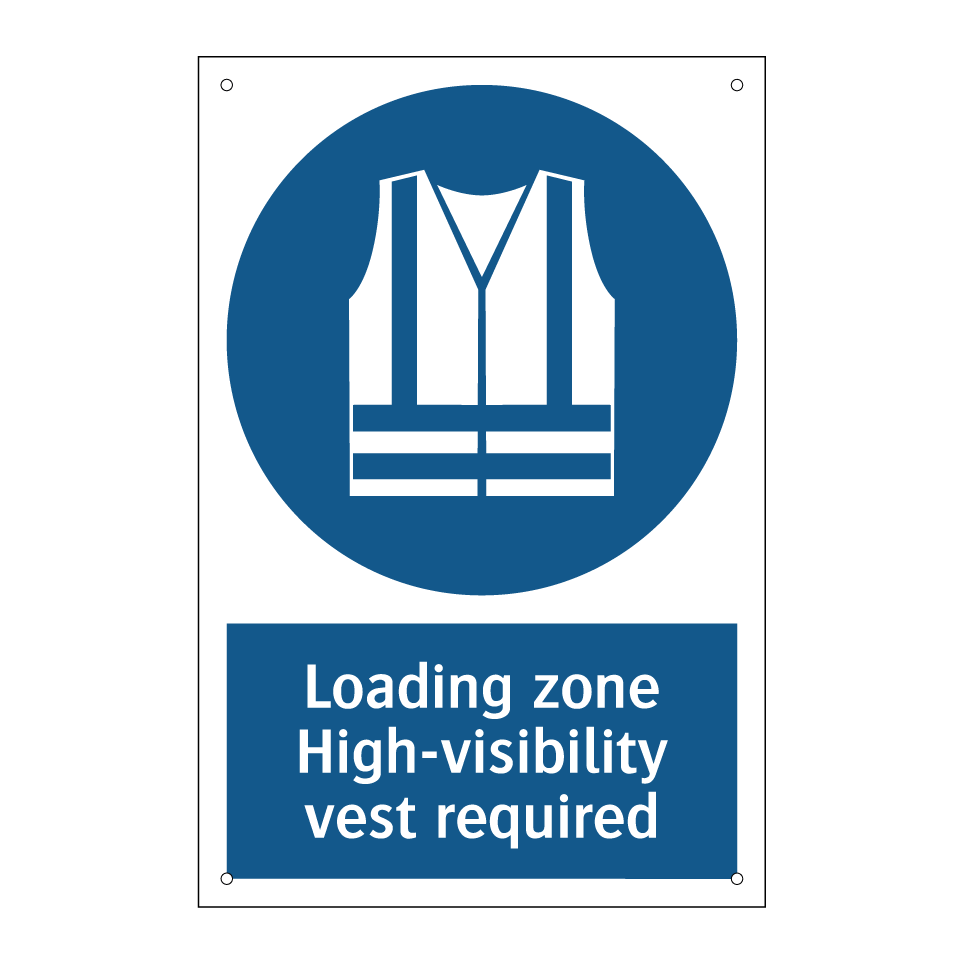 Loading zone High-visibility vest required