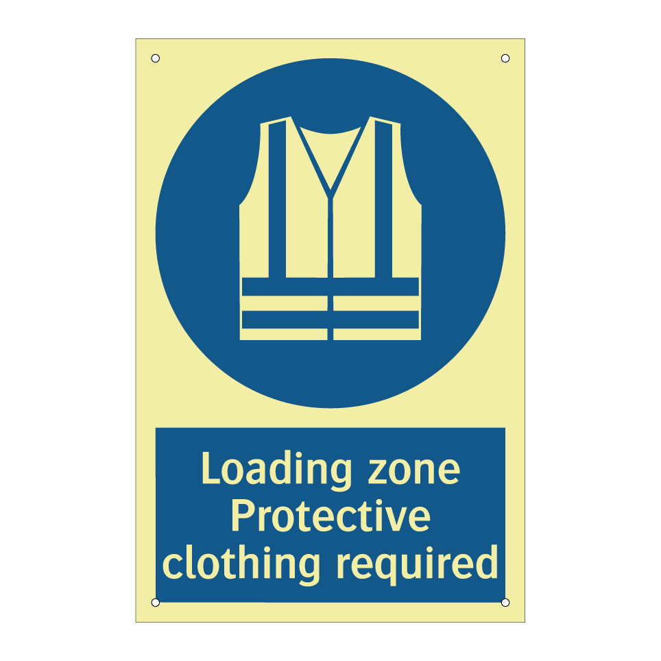 Loading zone Protective clothing required