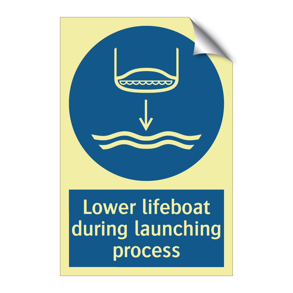 Lower lifeboat during launching process