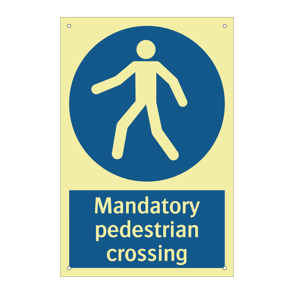 Mandatory pedestrian crossing