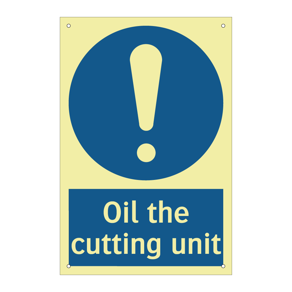 Oil the cutting unit