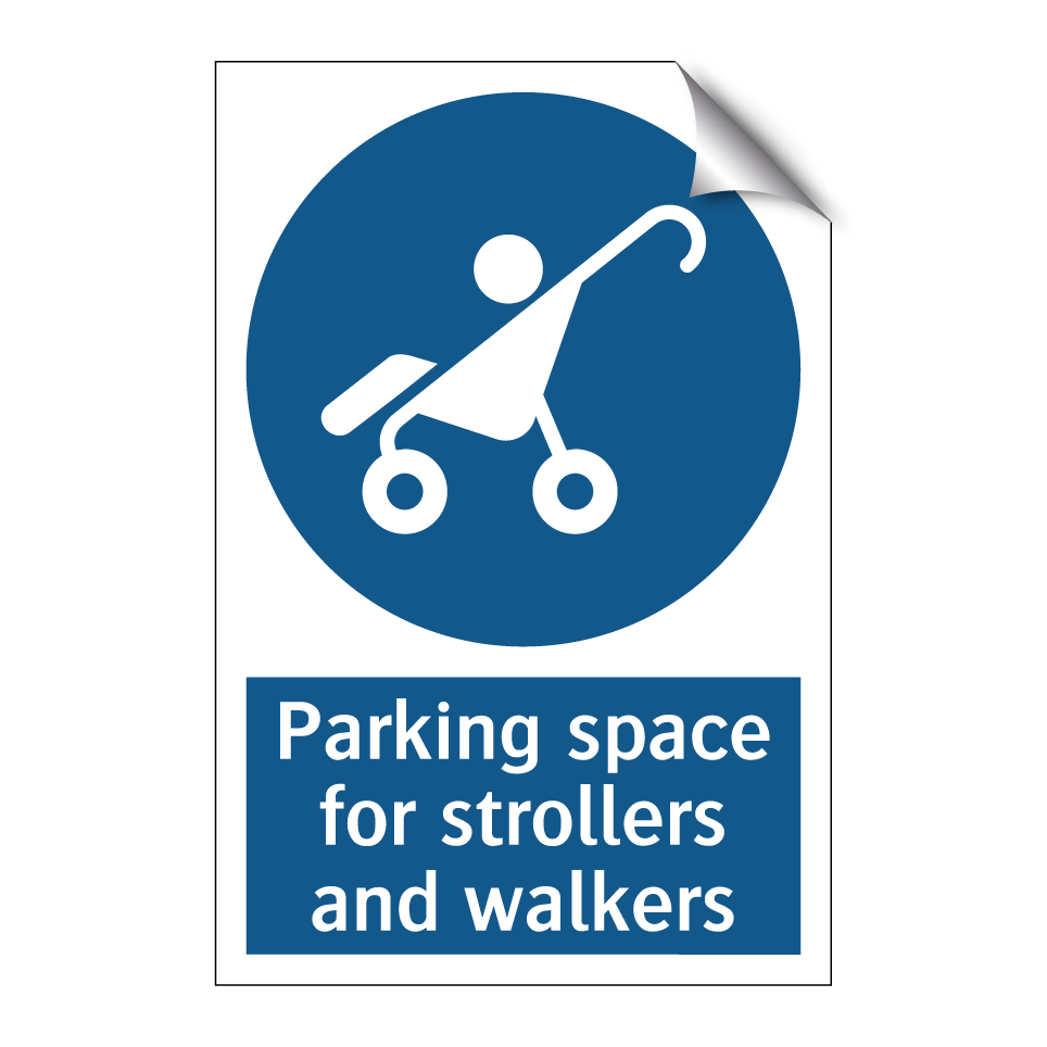 Parking space for strollers and walkers