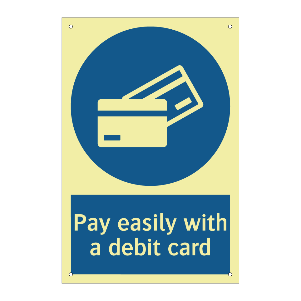 Pay easily with a debit card