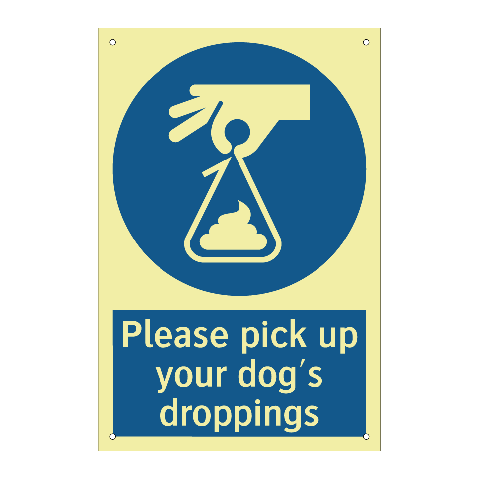 Please pick up your dog's droppings