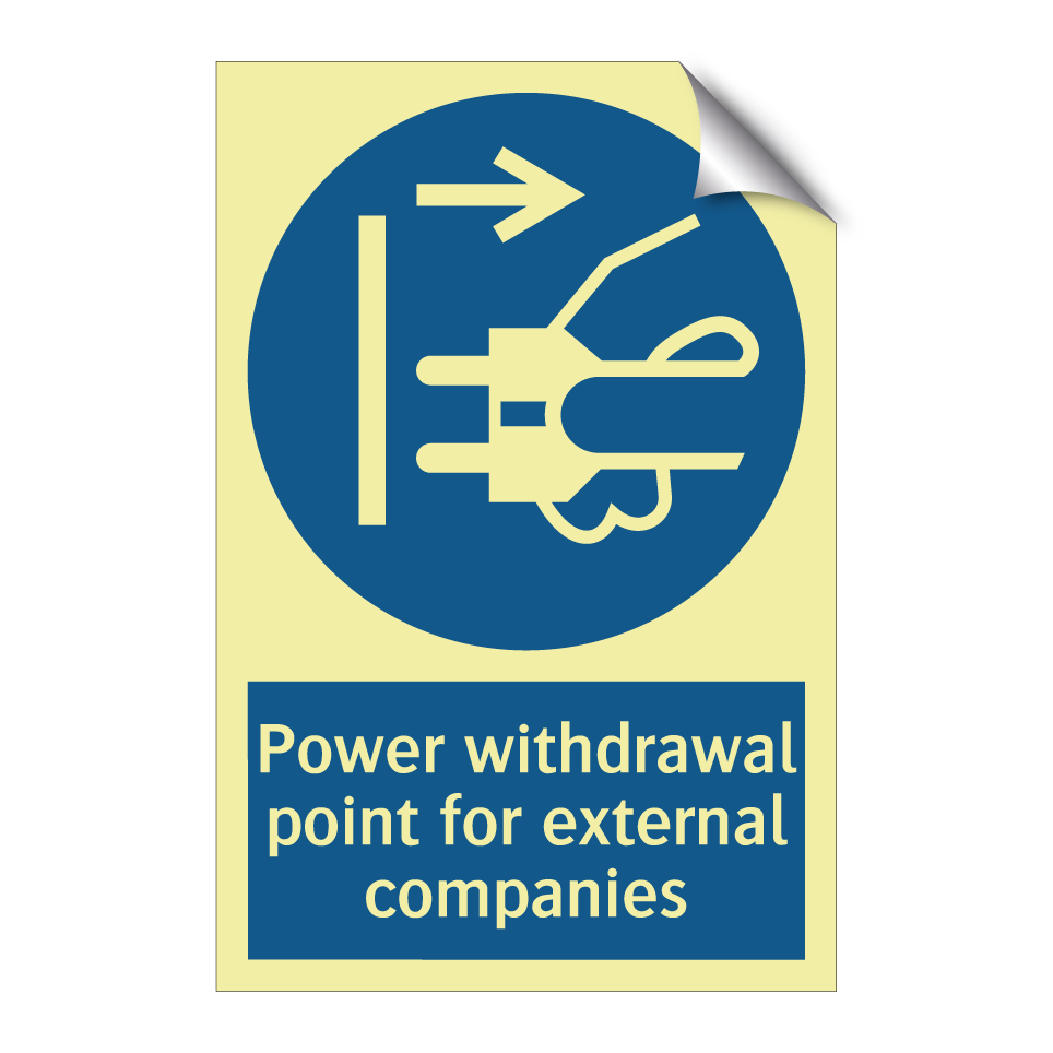 Power withdrawal point for external companies