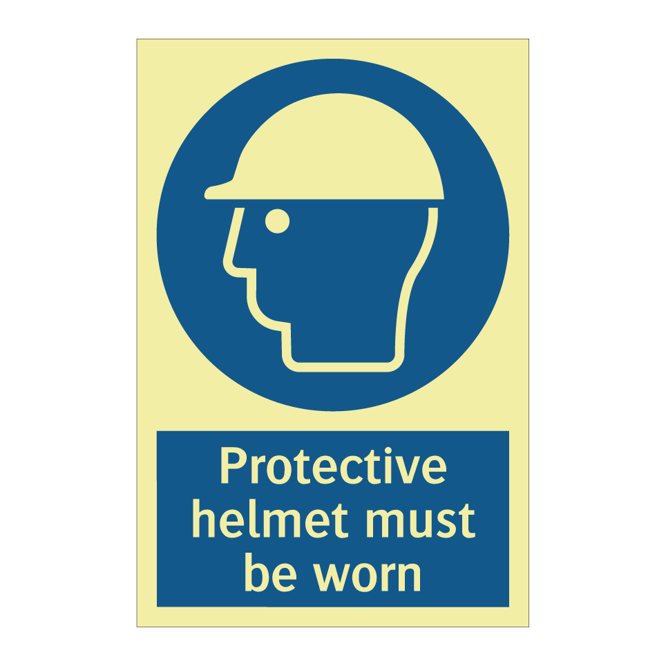 Protective helmet must be worn