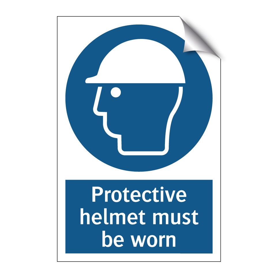 Protective helmet must be worn