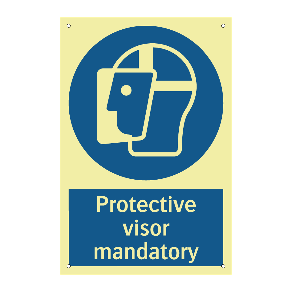 Protective visor mandatory