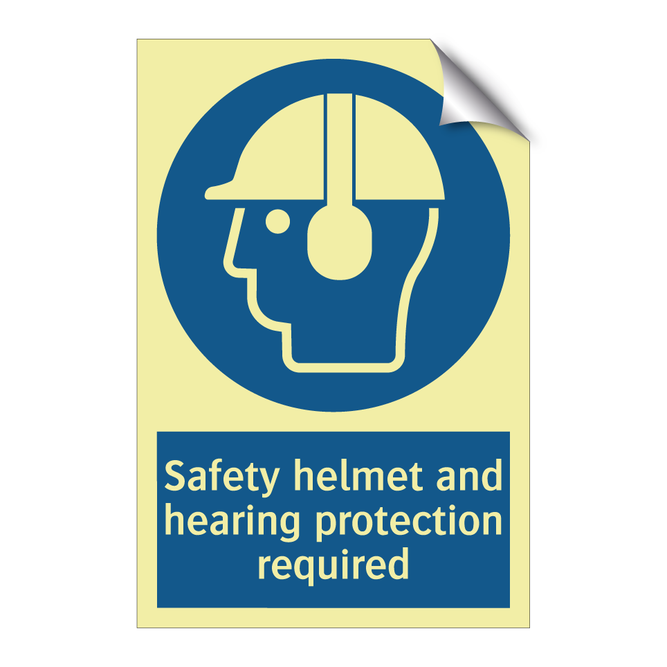 Safety helmet and hearing protection required