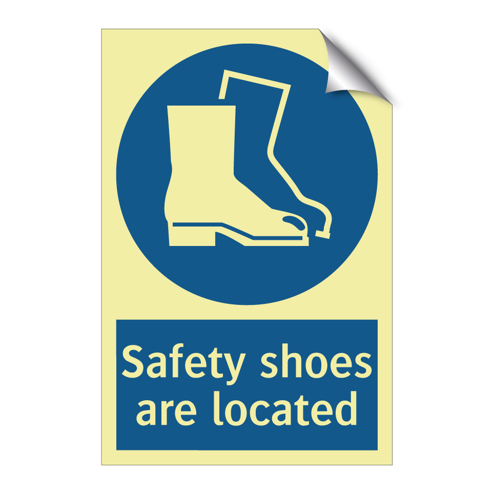 Safety shoes are located