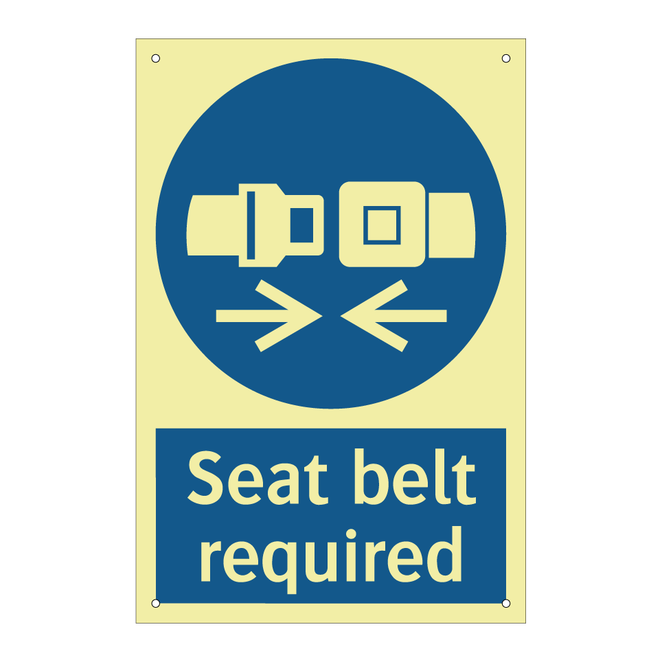 Seat belt required