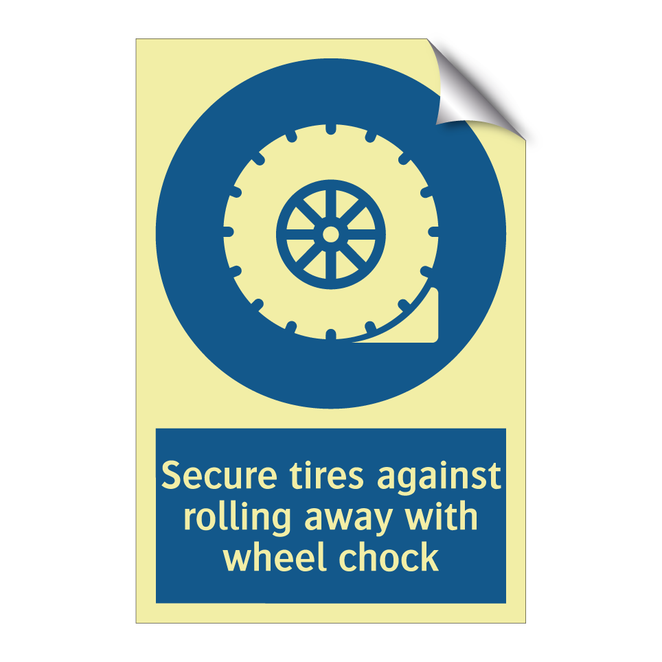 Secure tires against rolling away with wheel chock