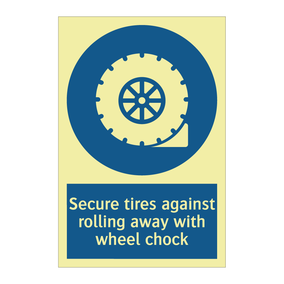 Secure tires against rolling away with wheel chock
