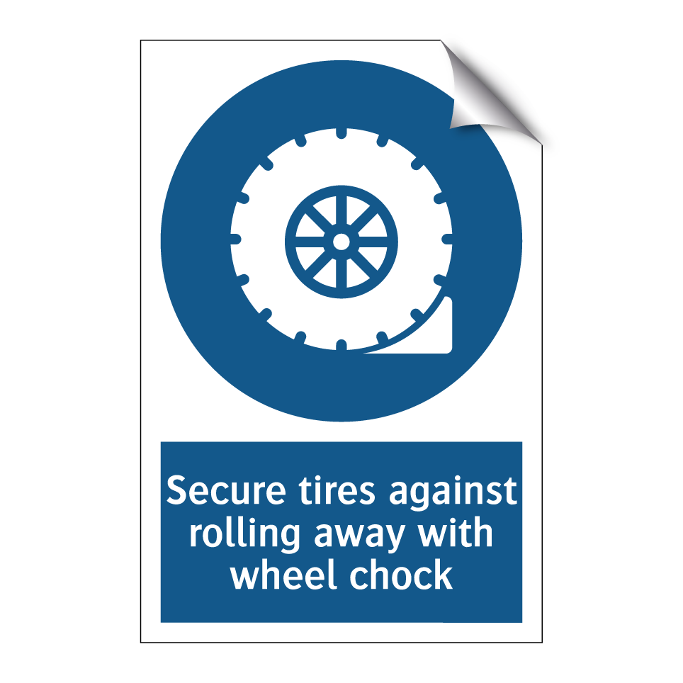 Secure tires against rolling away with wheel chock