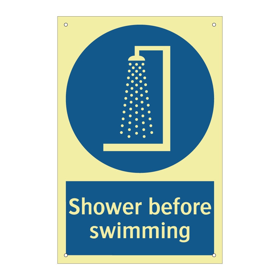 Shower before swimming