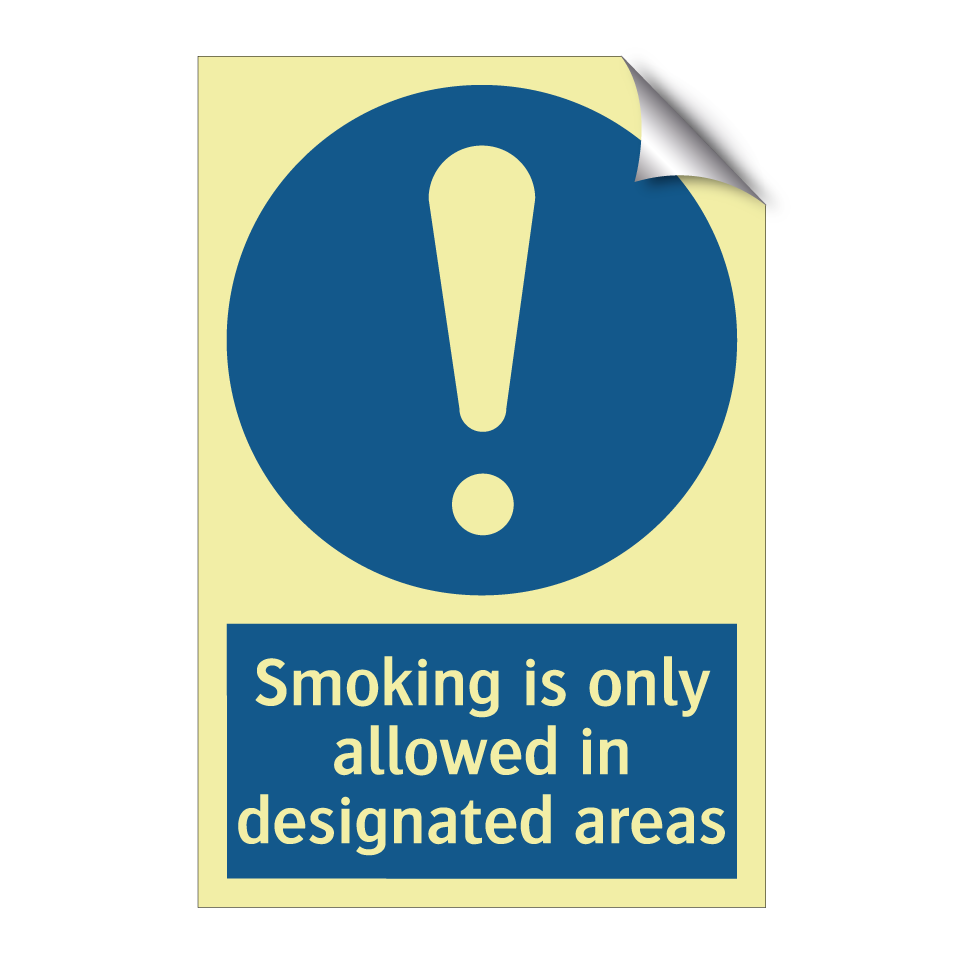 Smoking is only allowed in designated areas