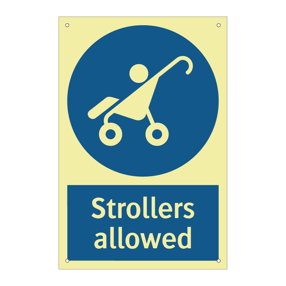 Strollers allowed