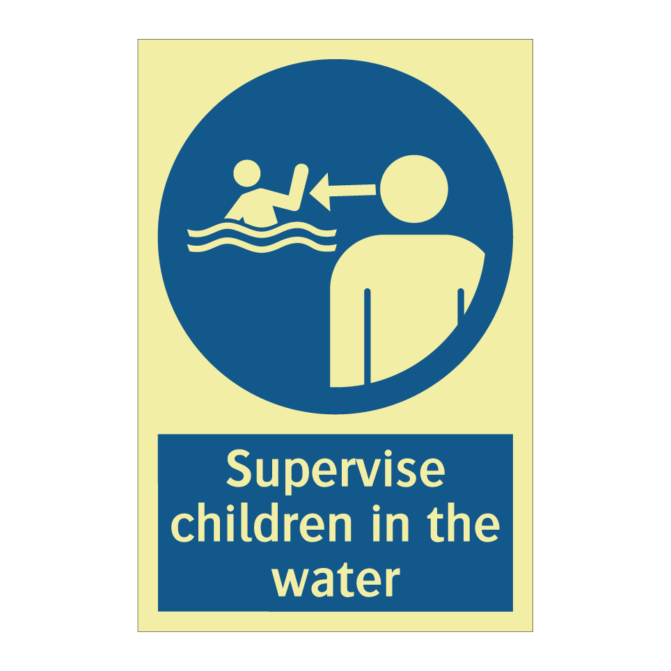 Supervise children in the water