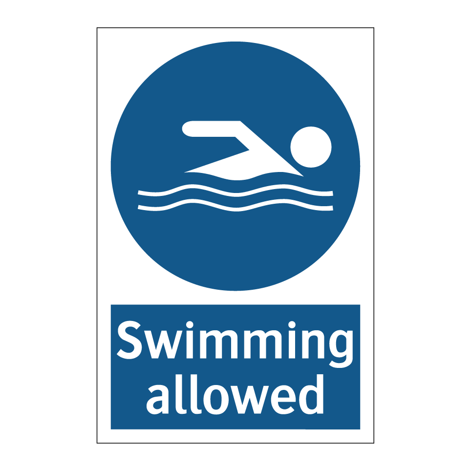 Swimming allowed
