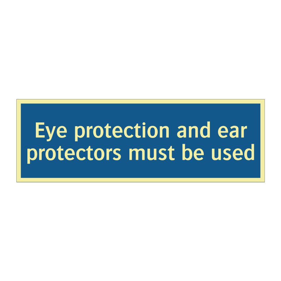 Eye protection and ear protectors must be used