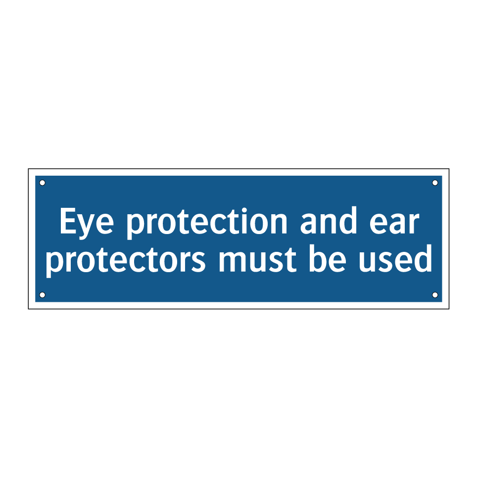 Eye protection and ear protectors must be used
