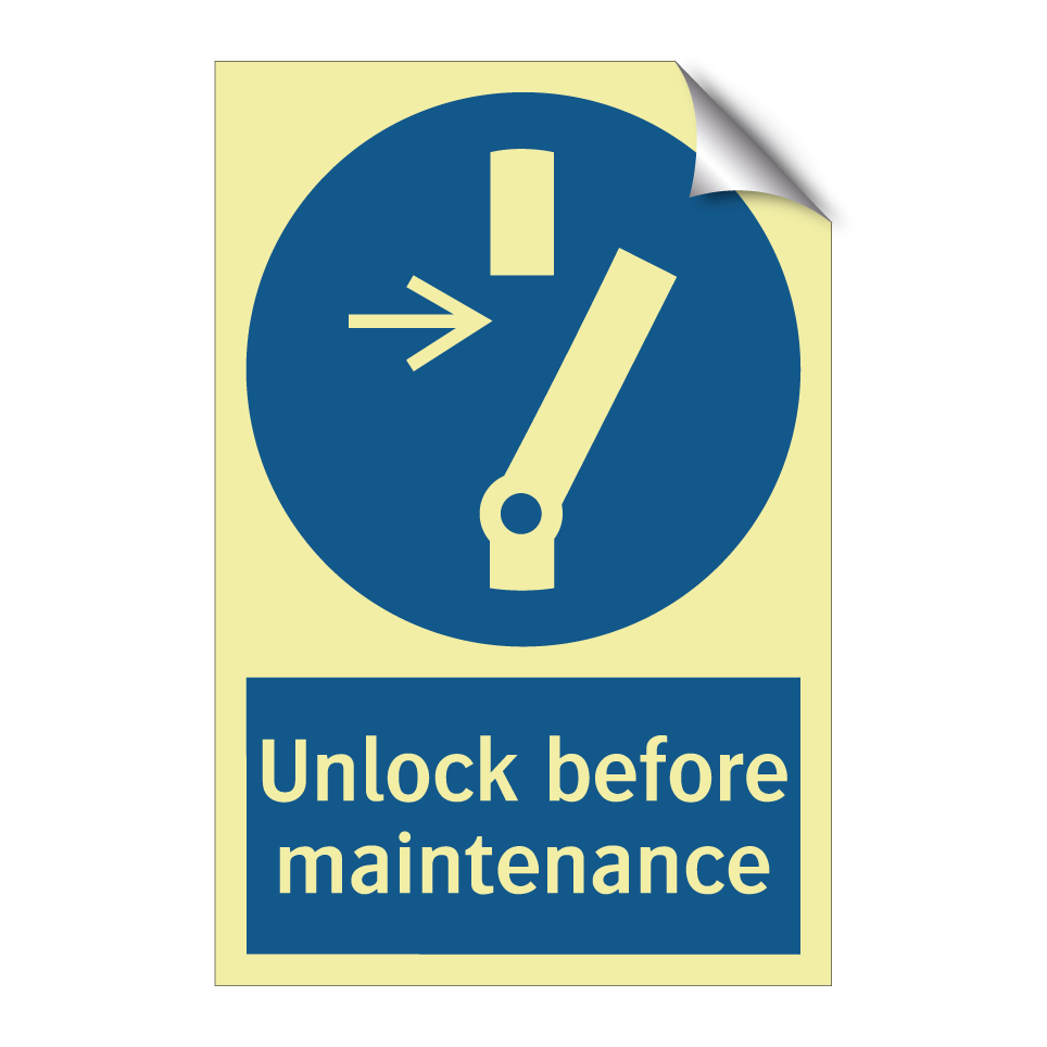 Unlock before maintenance