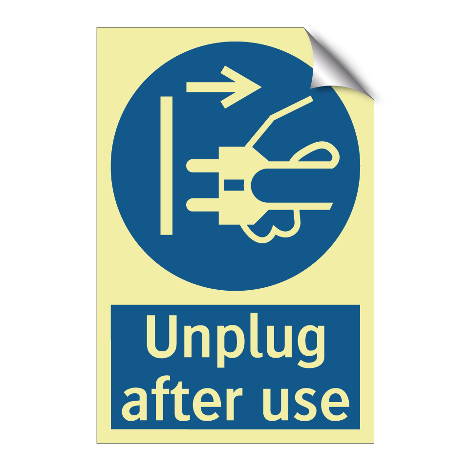 Unplug after use