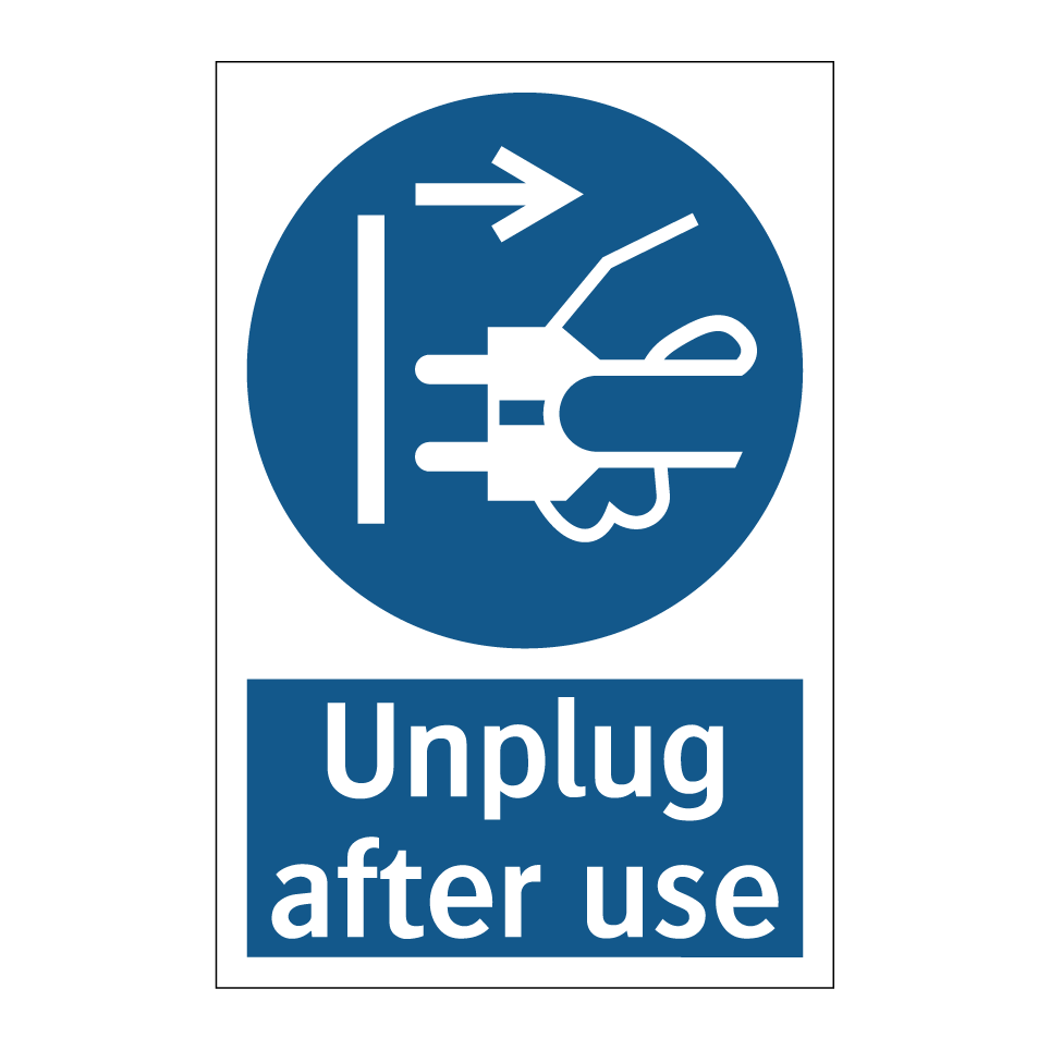 Unplug after use