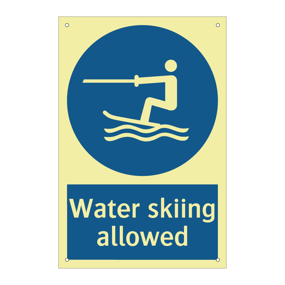 Water skiing allowed