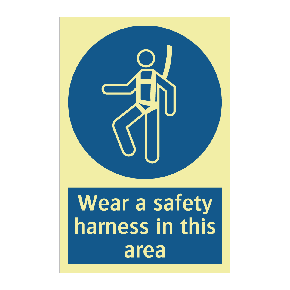 Wear a safety harness in this area