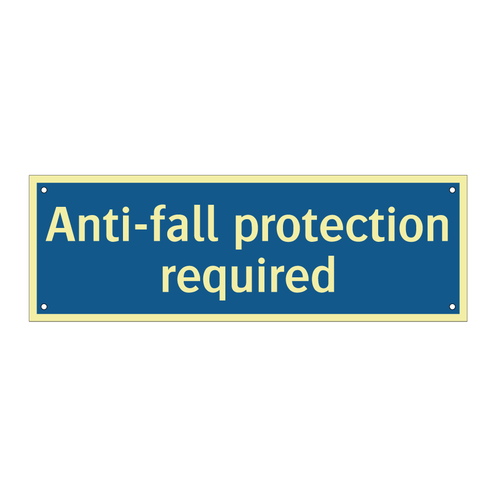 Anti-fall protection required